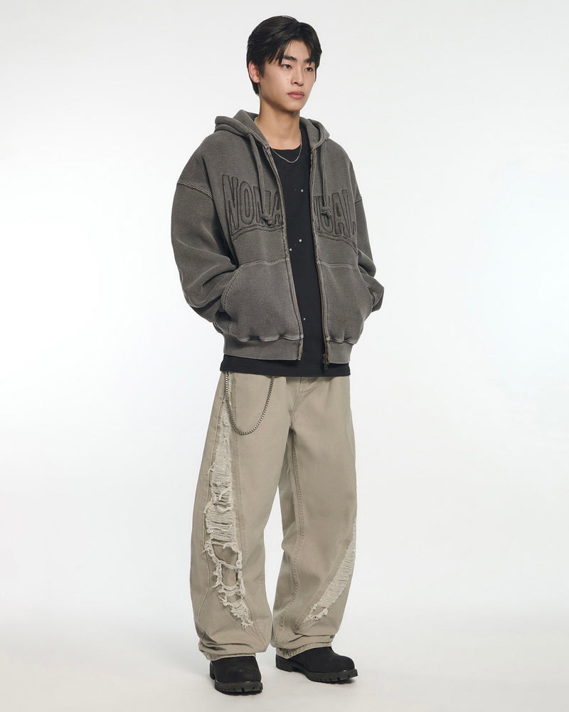 【NOMANUAL】PANEL DESTROYED PANTS