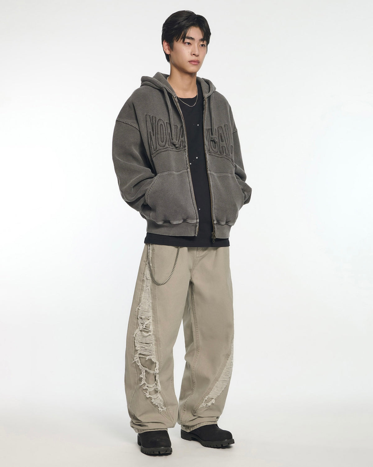 【NOMANUAL】PANEL DESTROYED PANTS