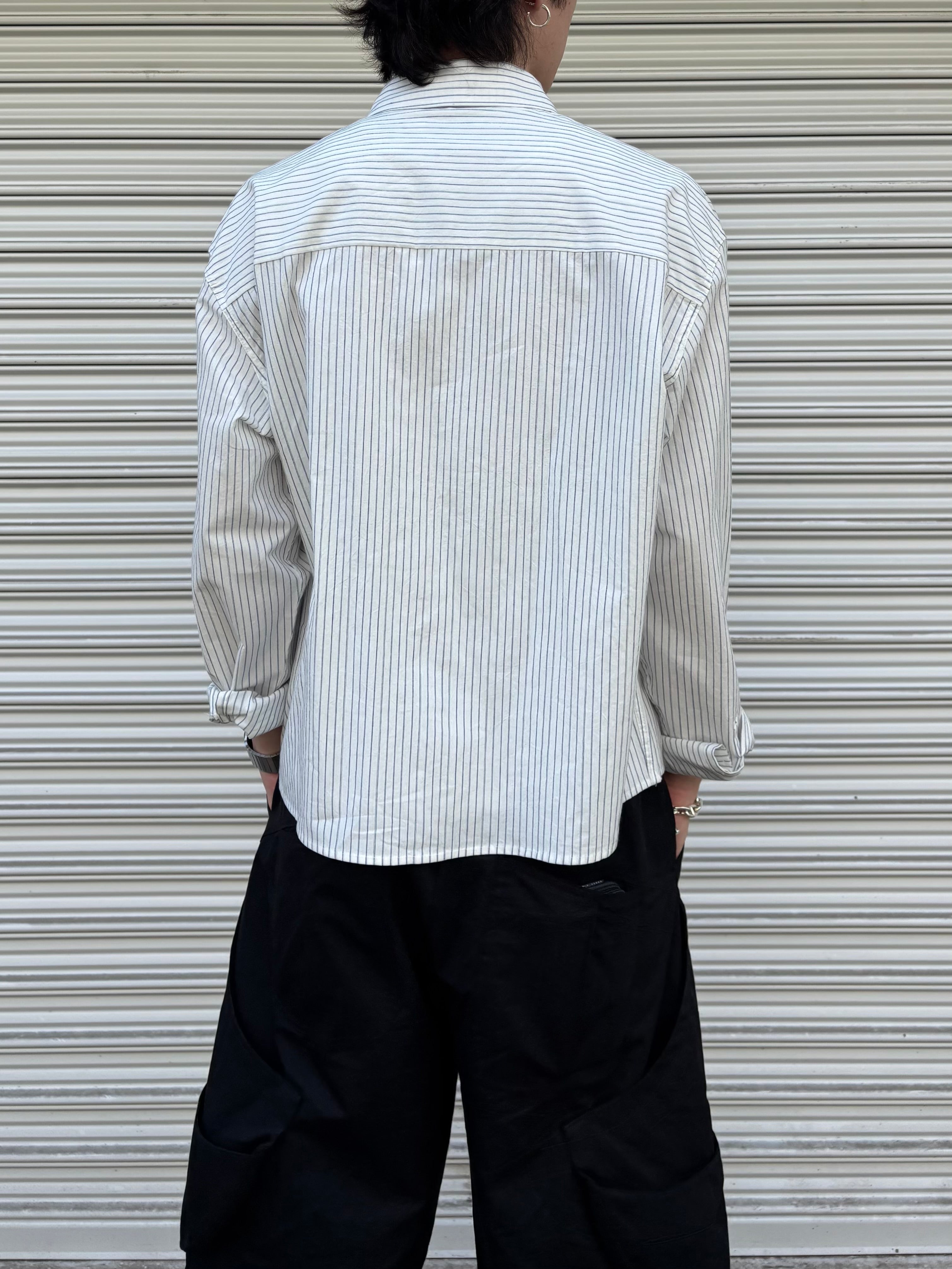 東京店WEB限定受注制【Chikashitsu +】compact stripe shirt (2color)