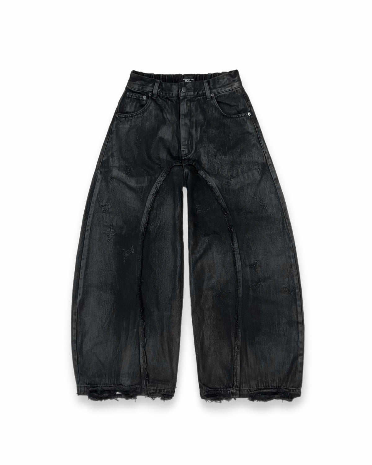 【CHIKASHITSU PLUS HIGH】Washed coating denim pants
