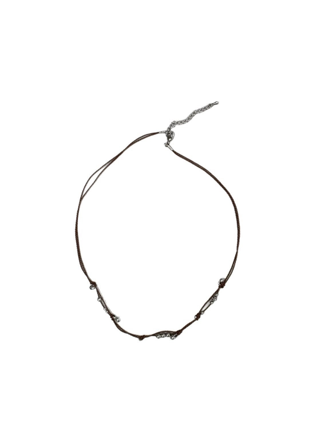受注制【OaKS】boho chic beaded cord necklace (2color)