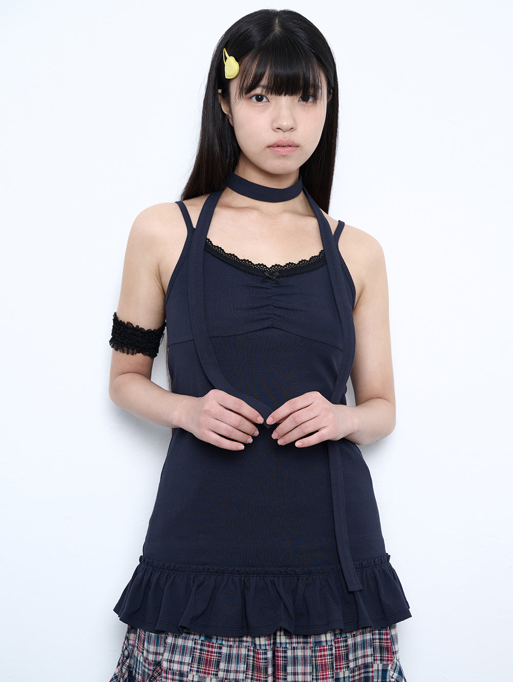 【TUOMIO】SCARF FRILL SLEEVELESS
