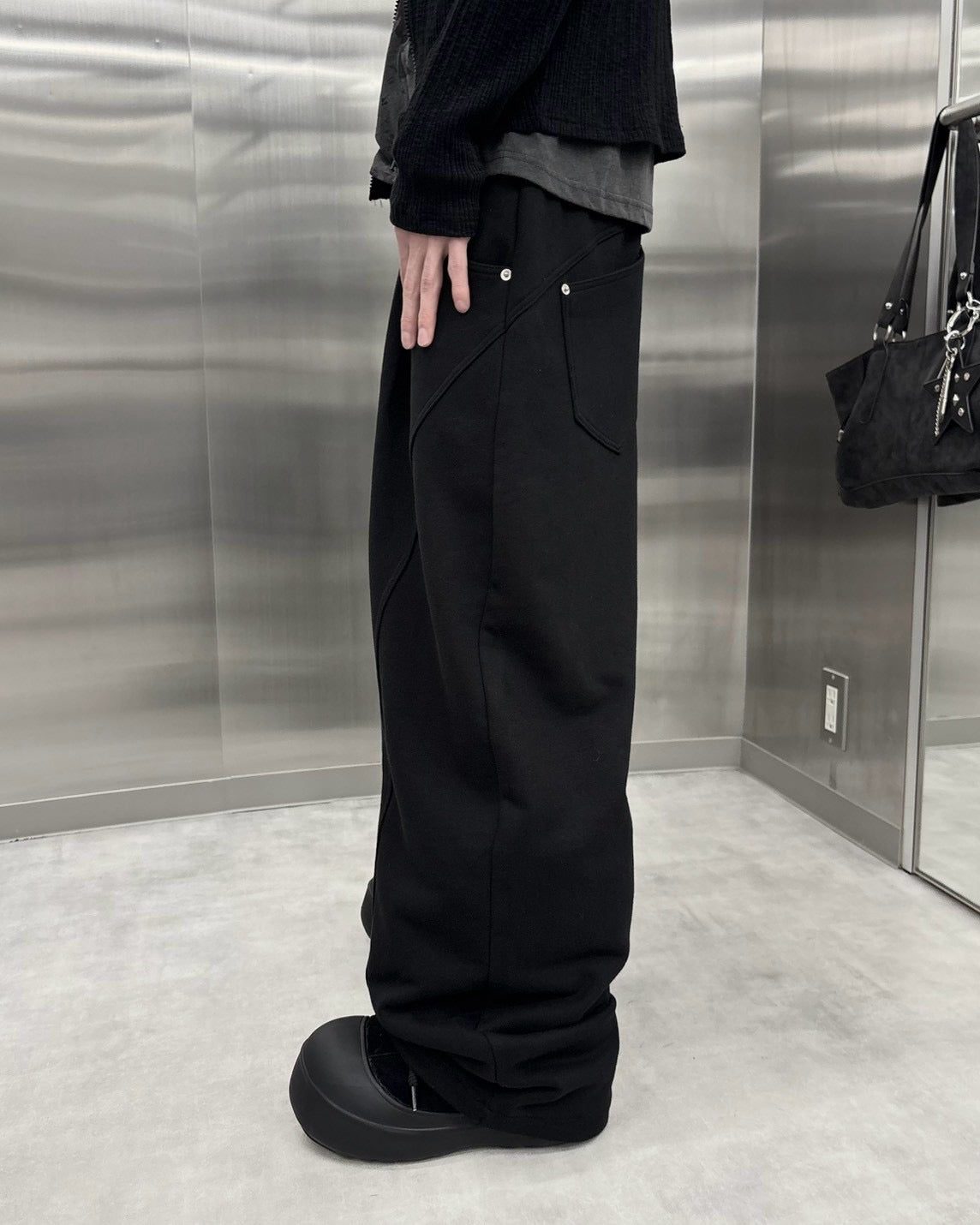 受注制【nmtc+】Curved Seam Wide Sweat Pants (2color)