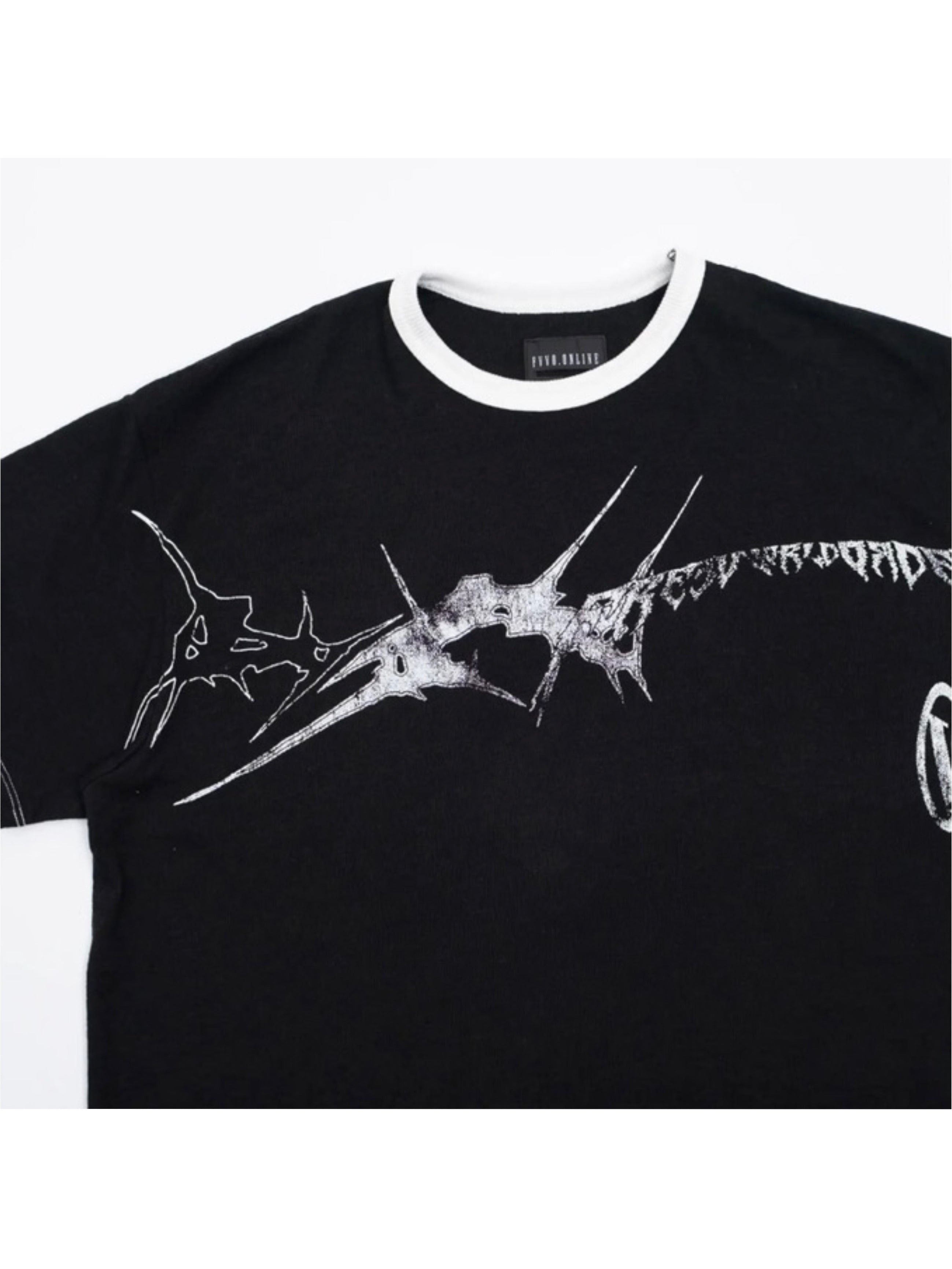 【F.V.V.O】Parody Graphic Ringer Tee
