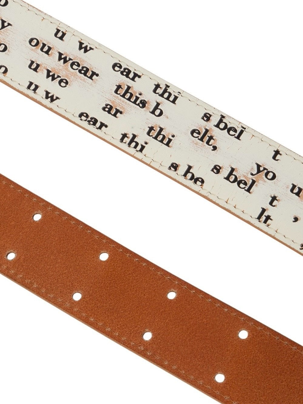 【AAKAM】Typography Leather Belt