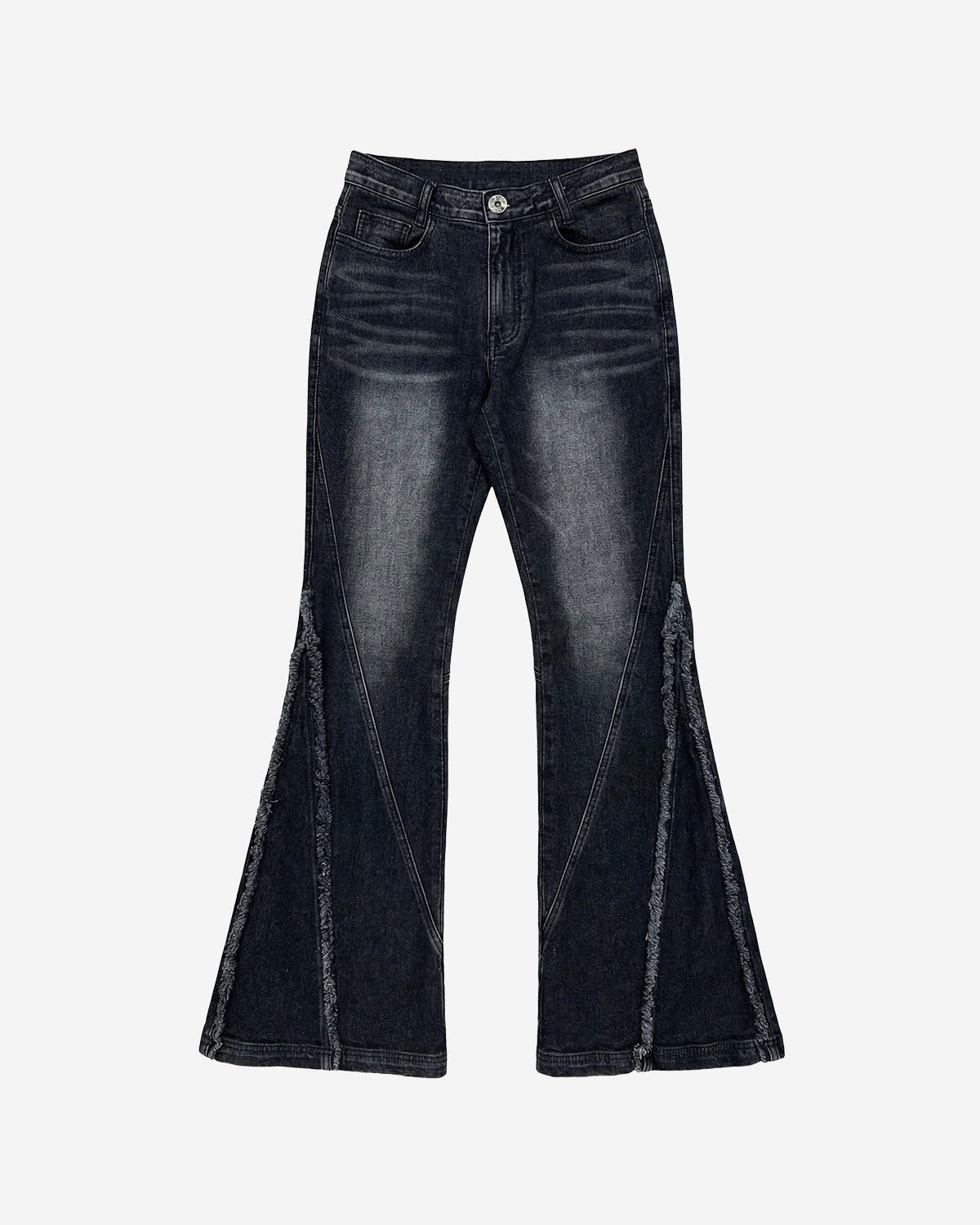 【BLR BLUER】Crush Double Line Washing Denim Pants