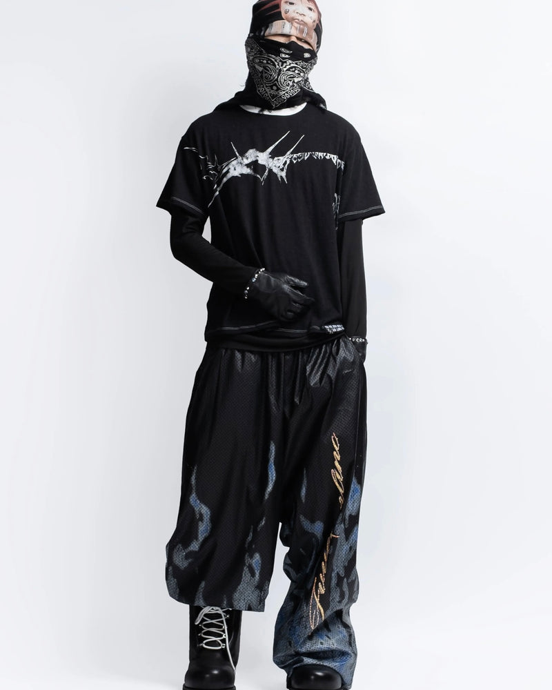 【F.V.V.O】Parody Graphic Ringer Tee