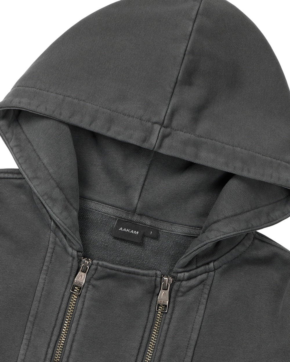 【AAKAM】Double Zippered Zip-Up Hoodie
