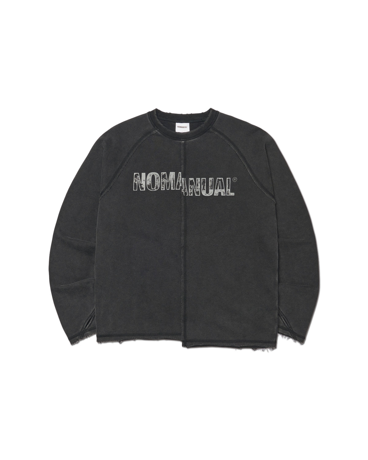 【NOMANUAL】RAW SPLIT LONG SLEEVE TEE