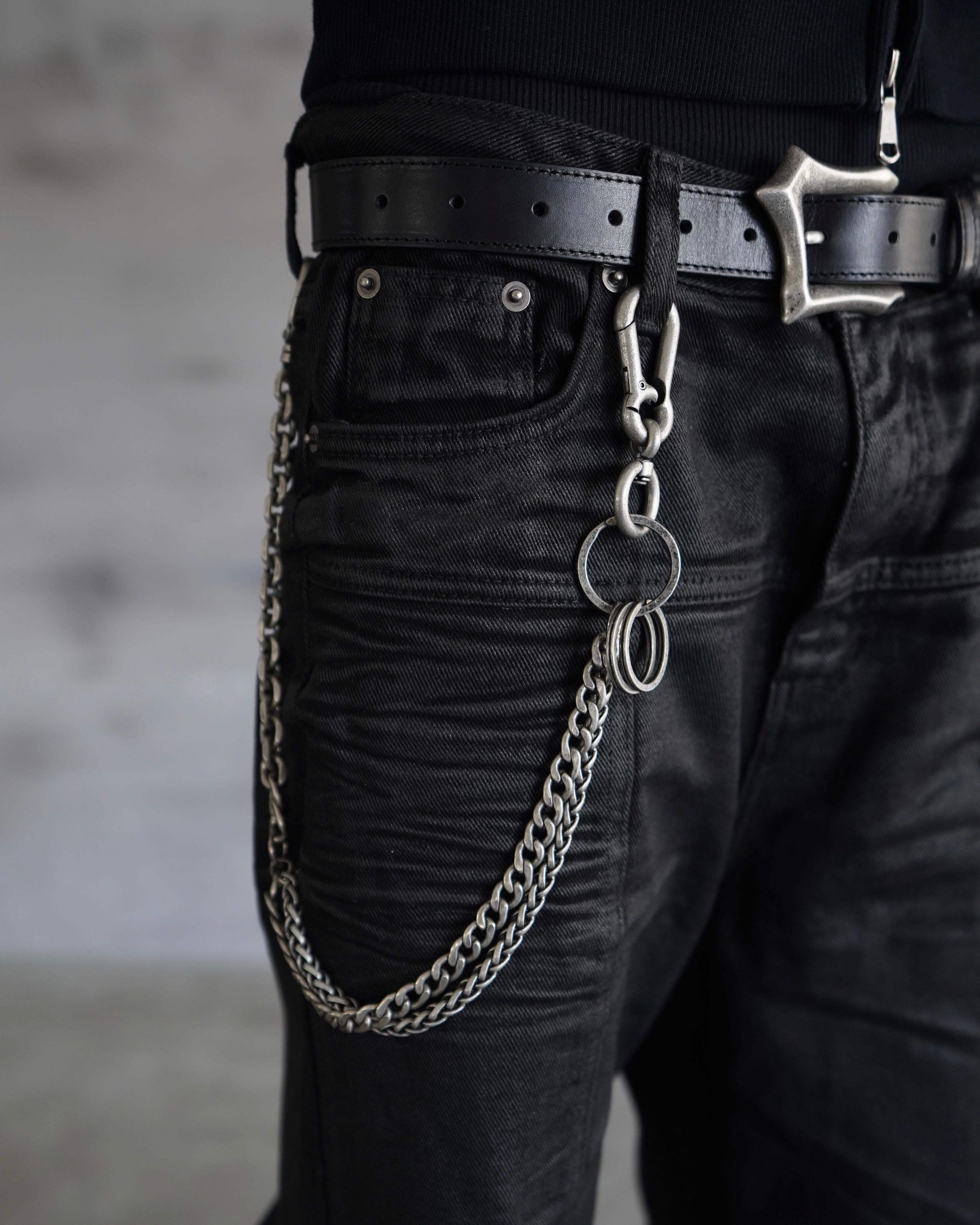 【CHIKASHITSU PLUS HIGH】Industrial link wallet chain
