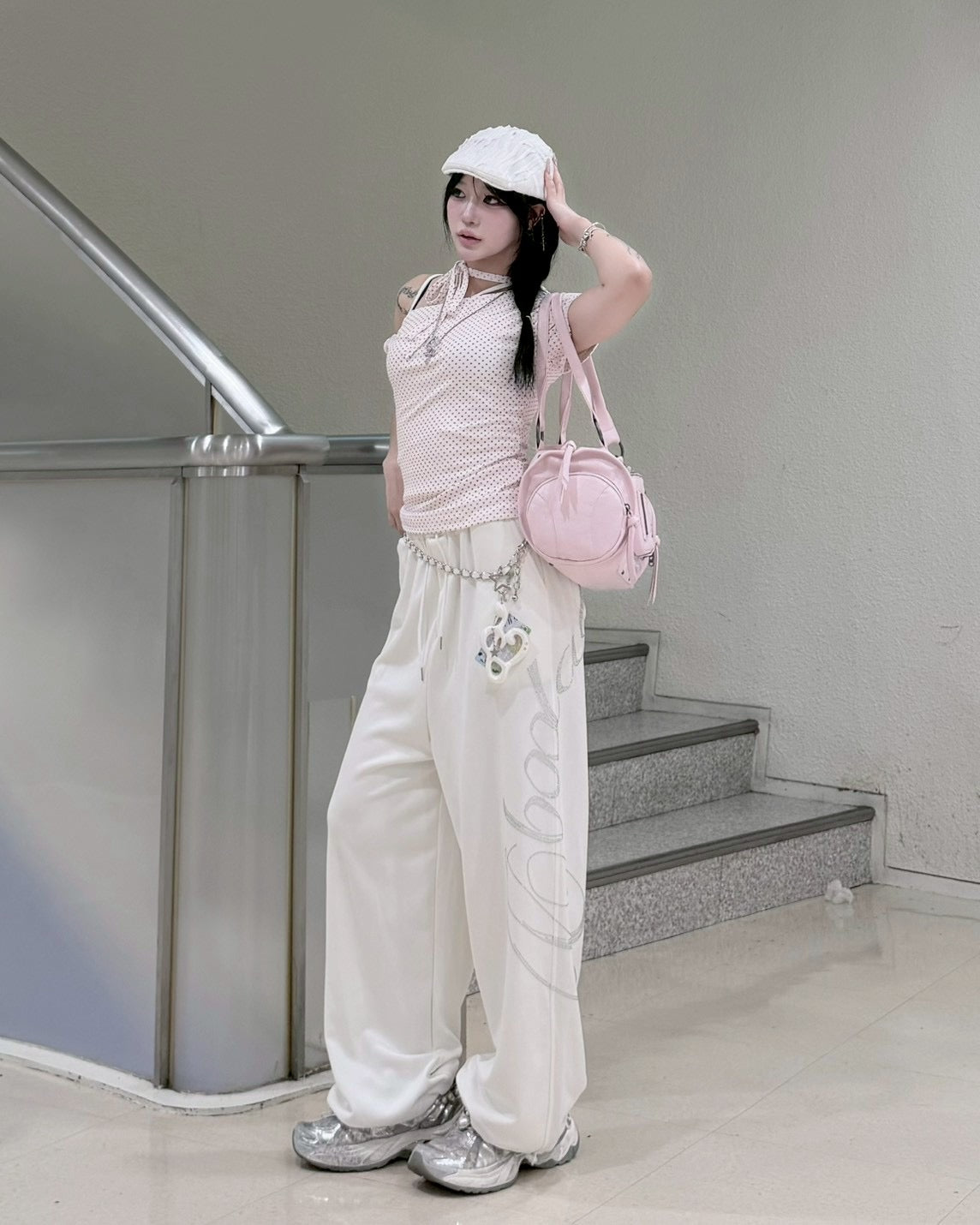 受注制【nmtc+】Neut Crystal Drawstring Pants (2color)