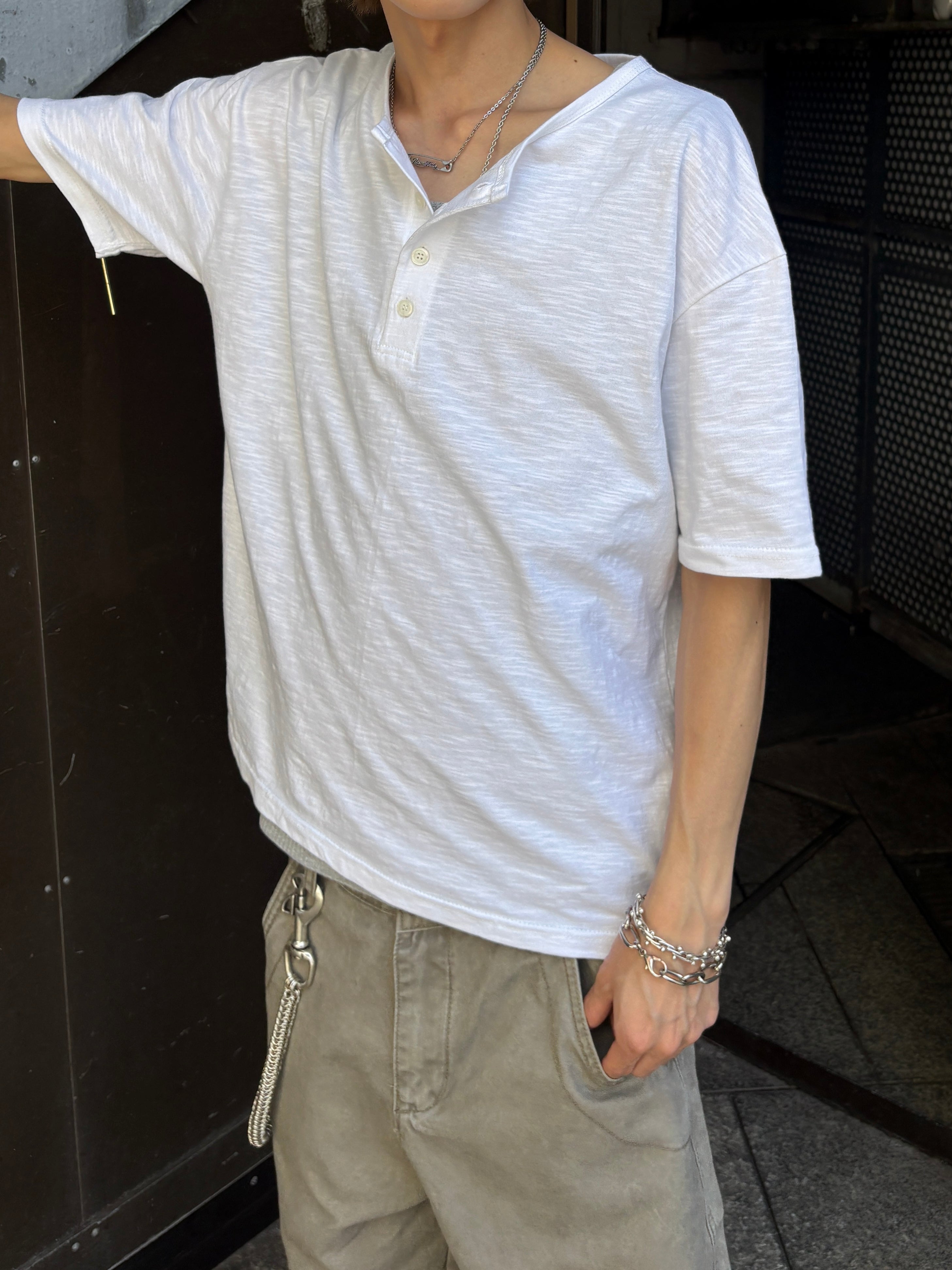 【youll】basic henley neck tee (2color)