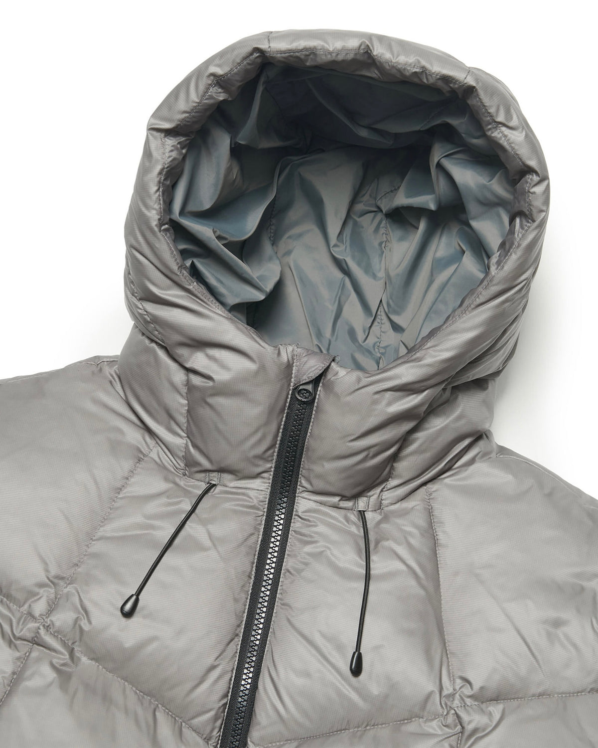 【NOMANUAL】SLANT CROP HOODED DUCK DOWN