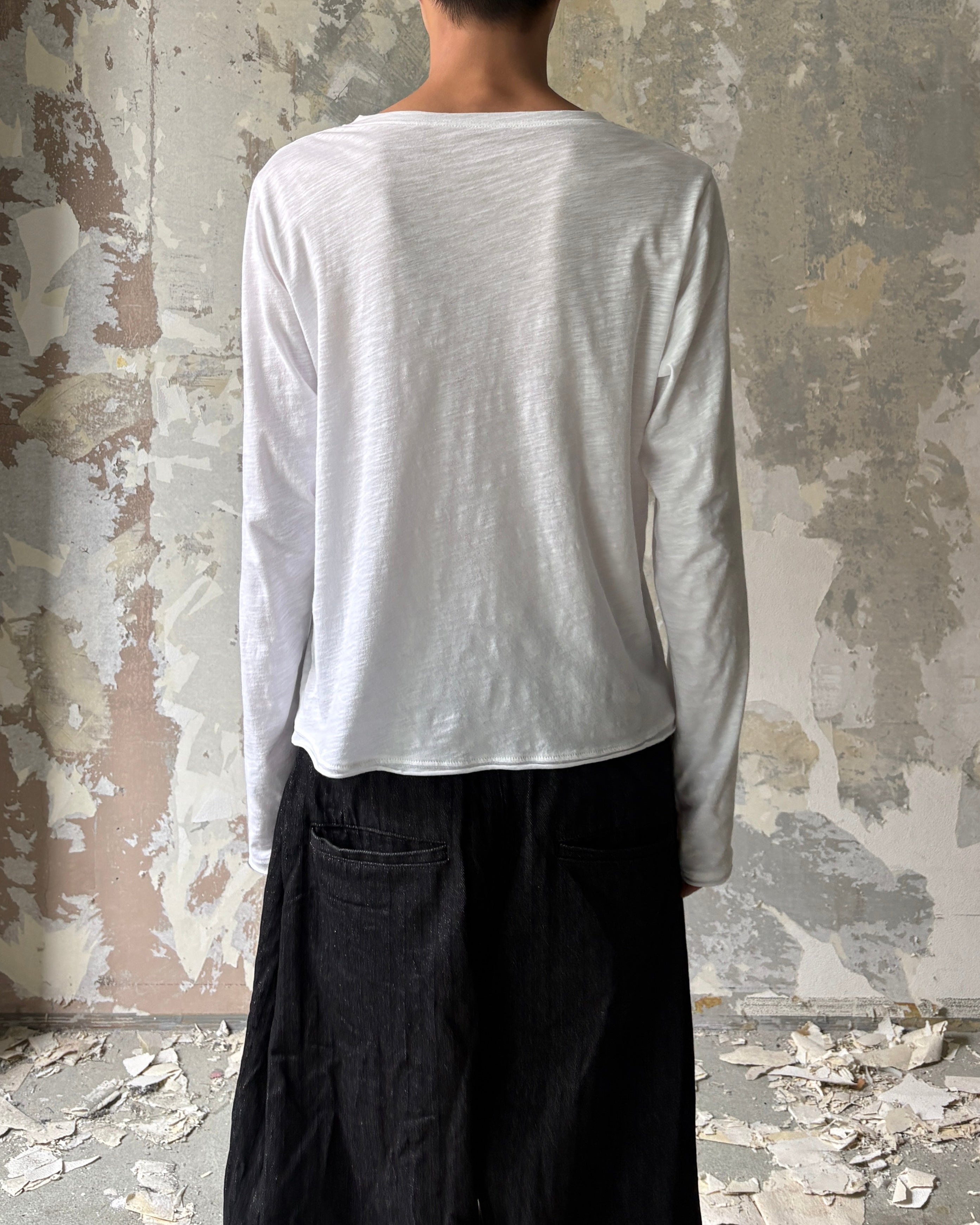【Lee fi Ne】Offset Henley LS Tee