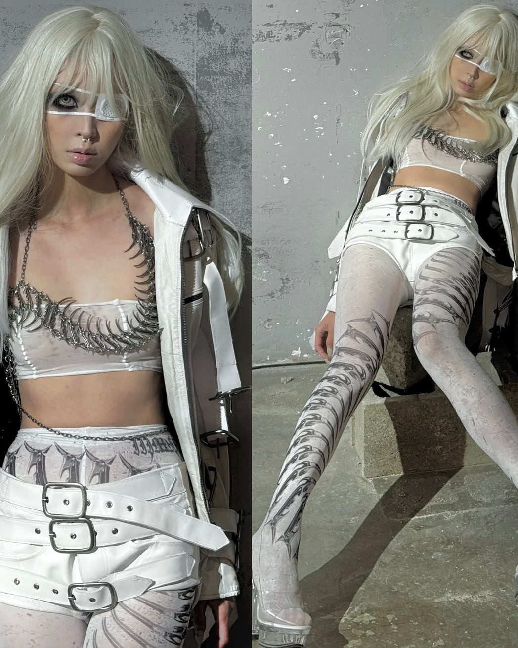 【IIIMIII】Spine Vein Tights