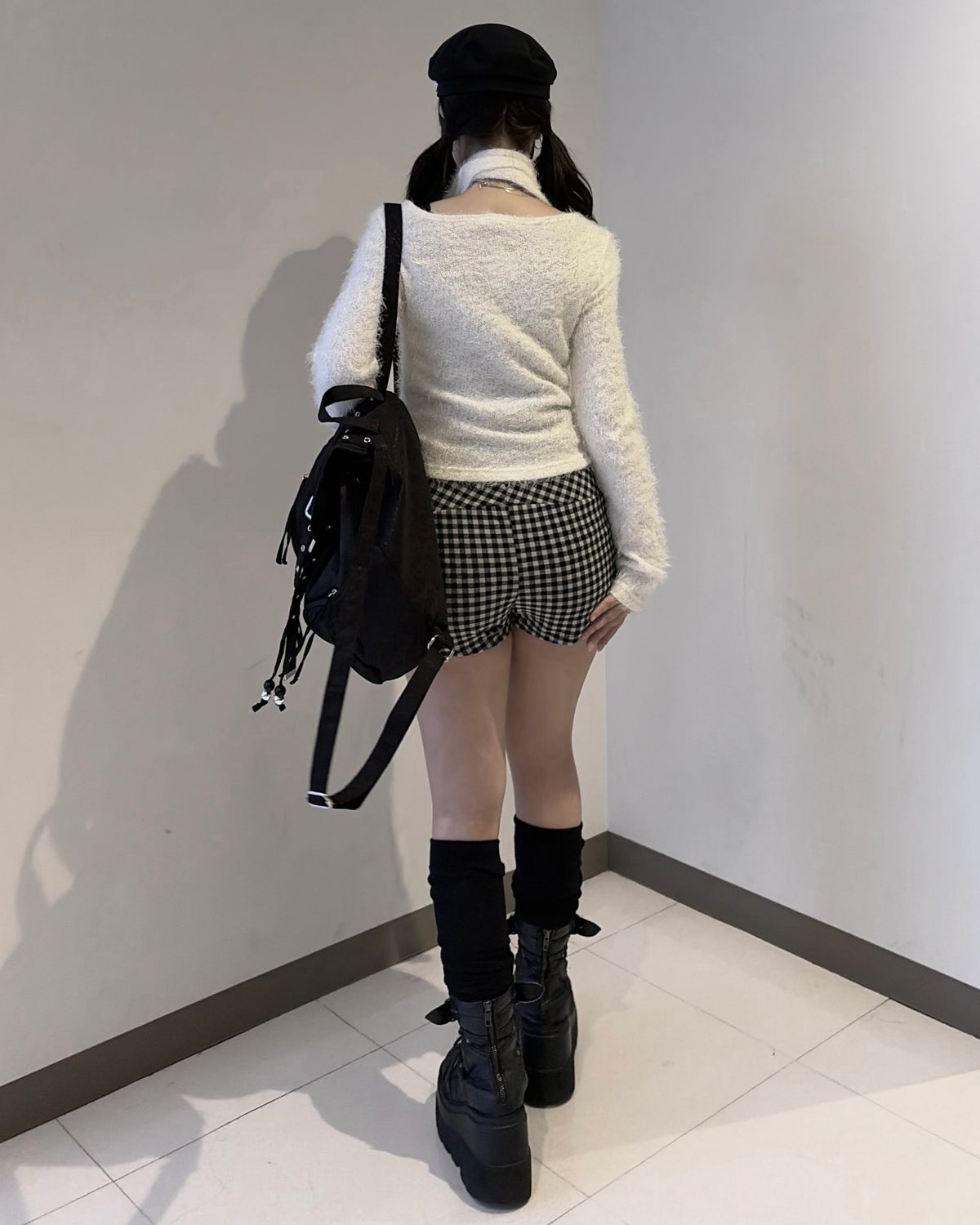 受注制【nmtc+】Check Button Micro Shorts