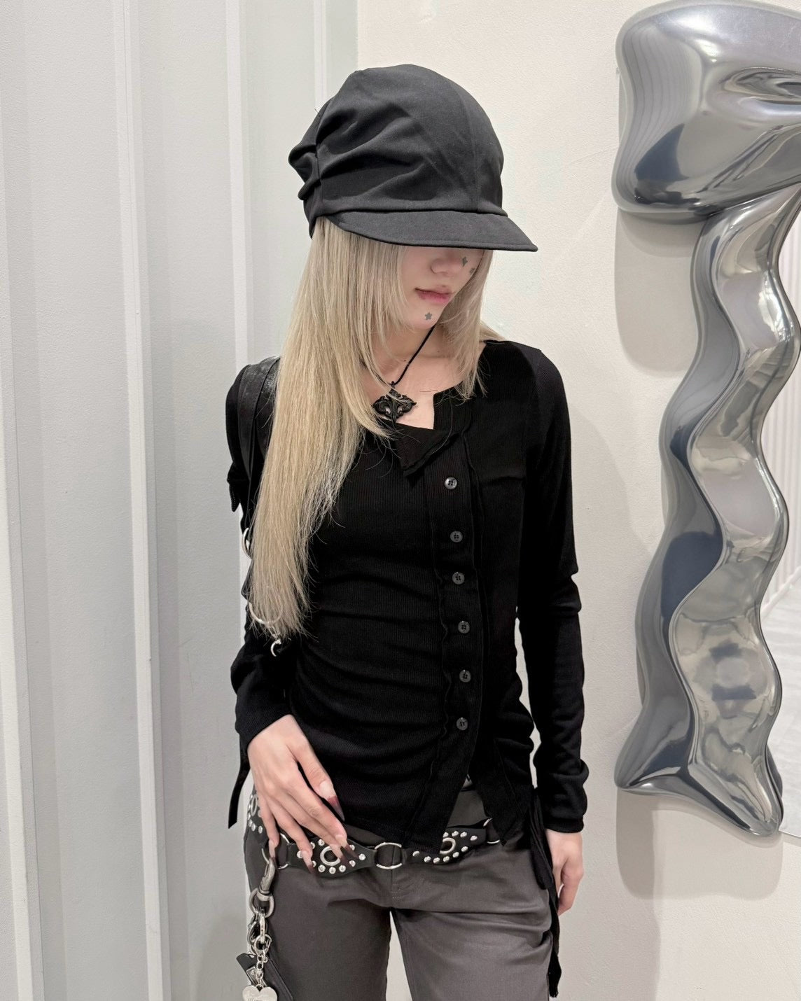 受注制【nmtc+】Double Button Rib Cardigan (2color)