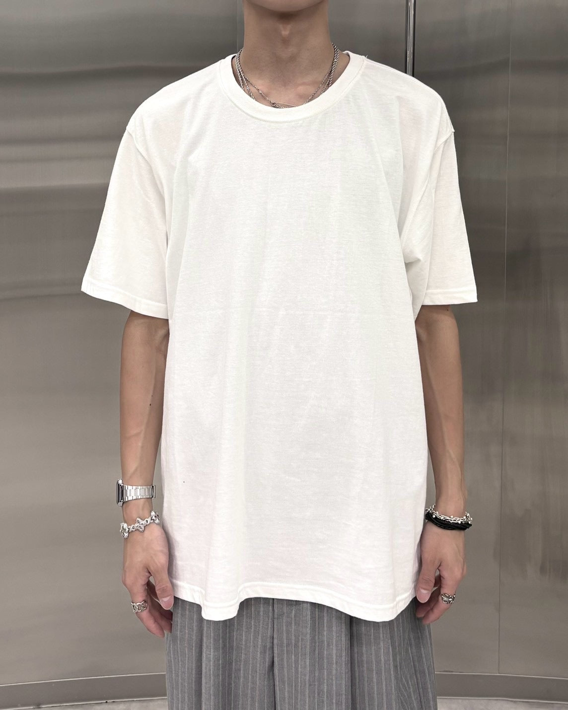 受注制【nmtc+】Eyelet Cutout Tee (2color)