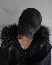 【CHIKASHITSU PLUS HIGH】Arch washed denim cap (coating)