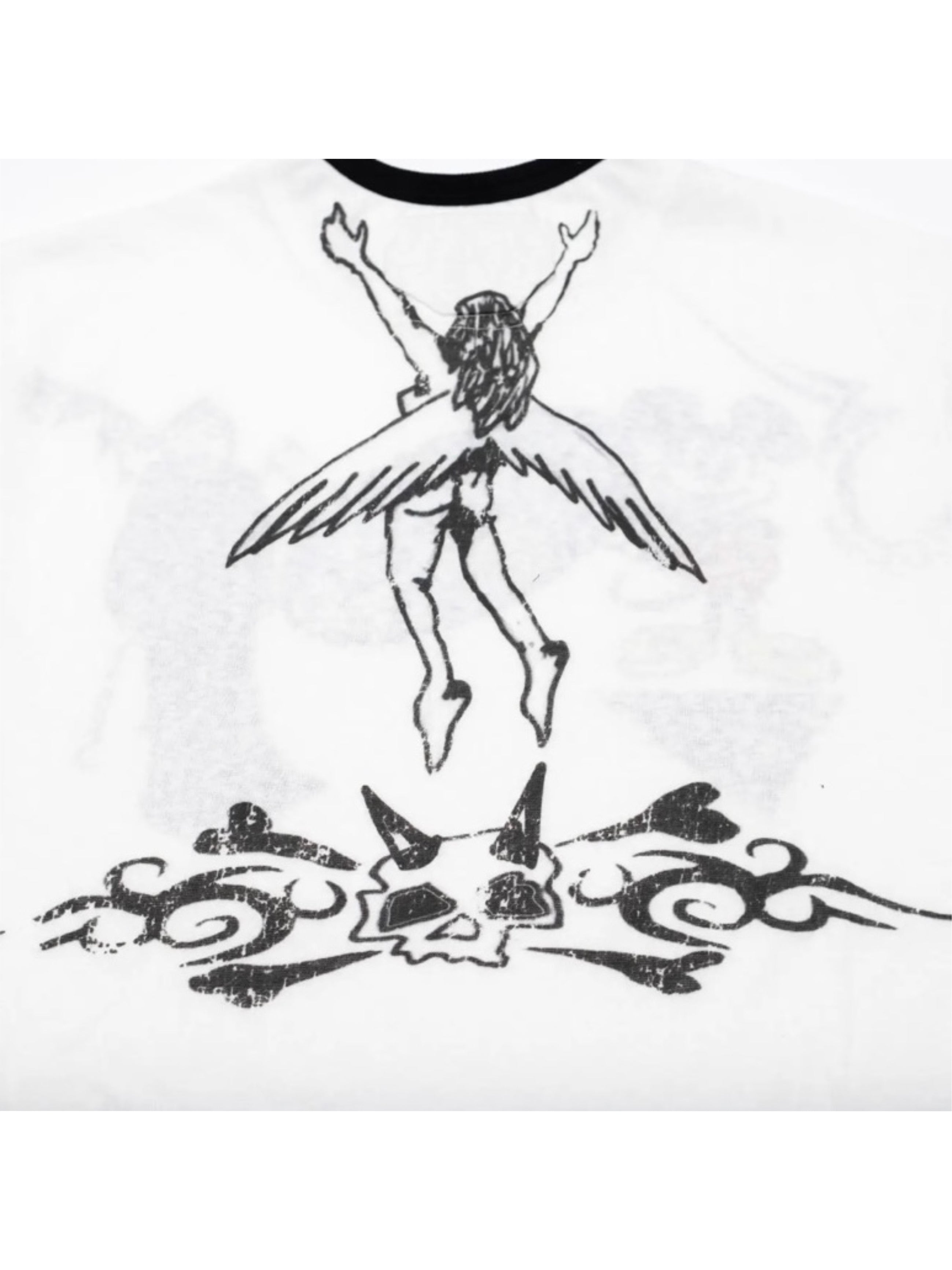 【F.V.V.O】Parody Graphic Ringer Tee