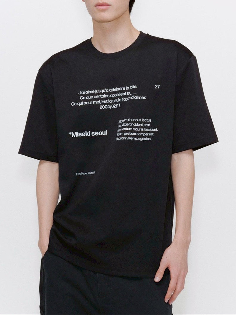 【Miseki seoul】Miseki typography short sleeves