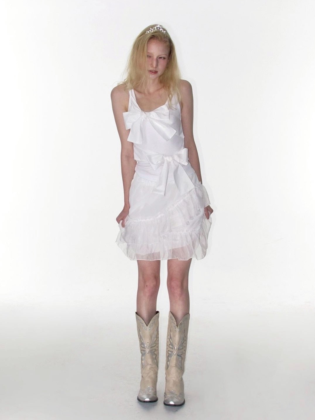 【CRANK】DOUBLE RIBBON-TIED SLEEVELESS