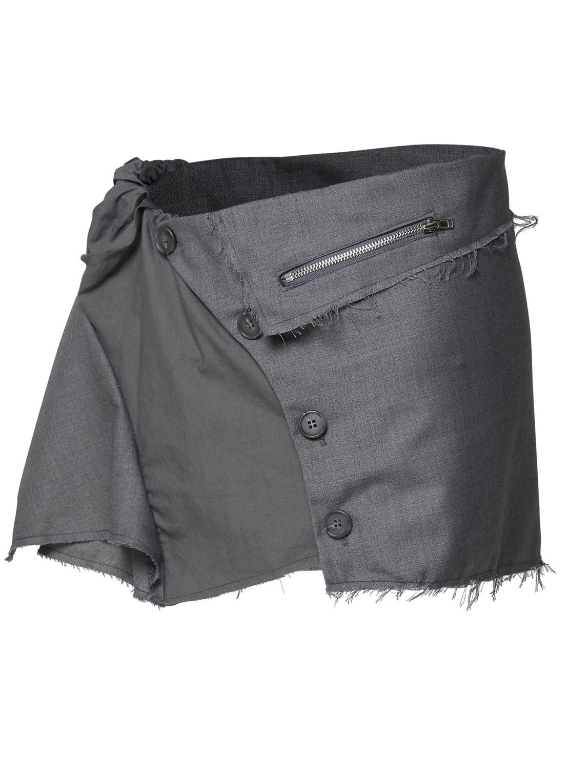 6/22 21:00発売【FLAREUP】Asymmetrical Layered Mini Skirt