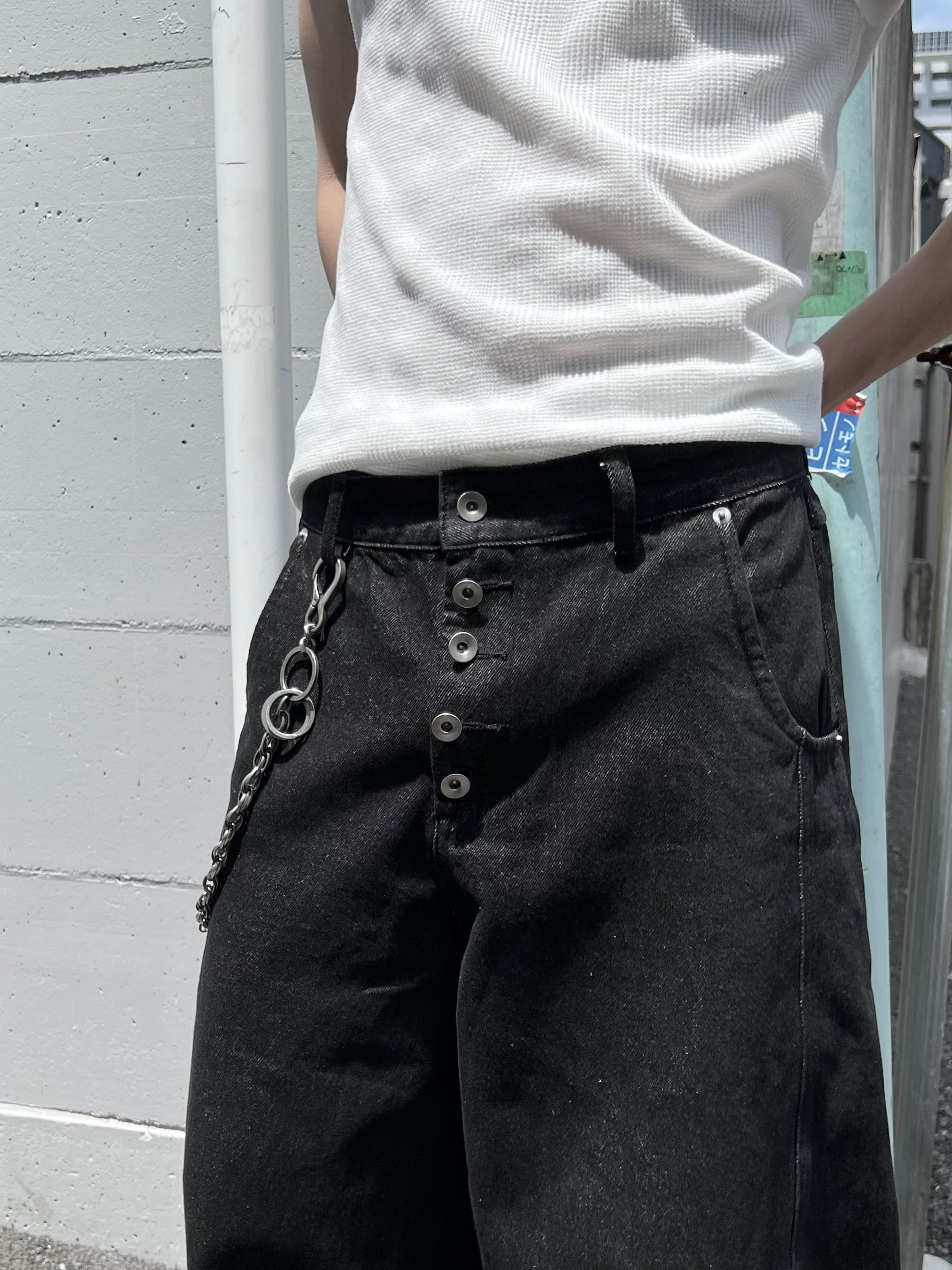 大阪店WEB限定受注制【Chikashitsu +】button fly ballon denim pants (2color)