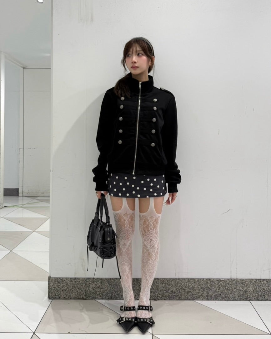 大阪店 WEB限定 受注制【Never mind the XU】Noir Napoleon Zip Top