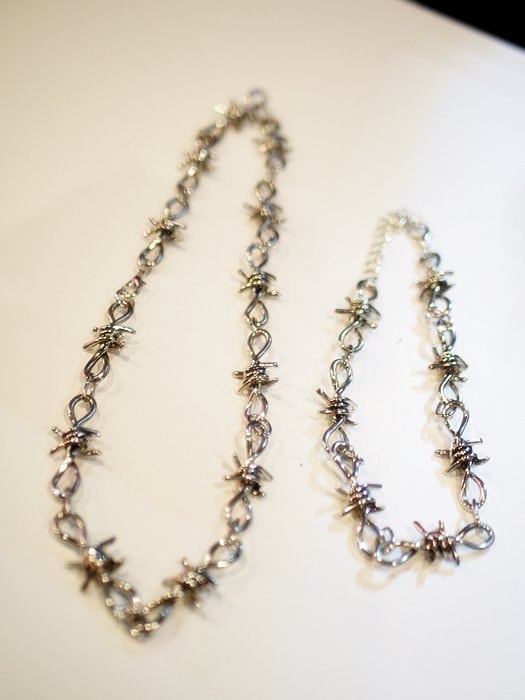 受注制【Never mind the XU】barbed wire (bracelet/necklace/wallet chain) / 【ネバーマインドザエックスユー】バーブドワイヤーブレスレットネックレスウォレットチェーン