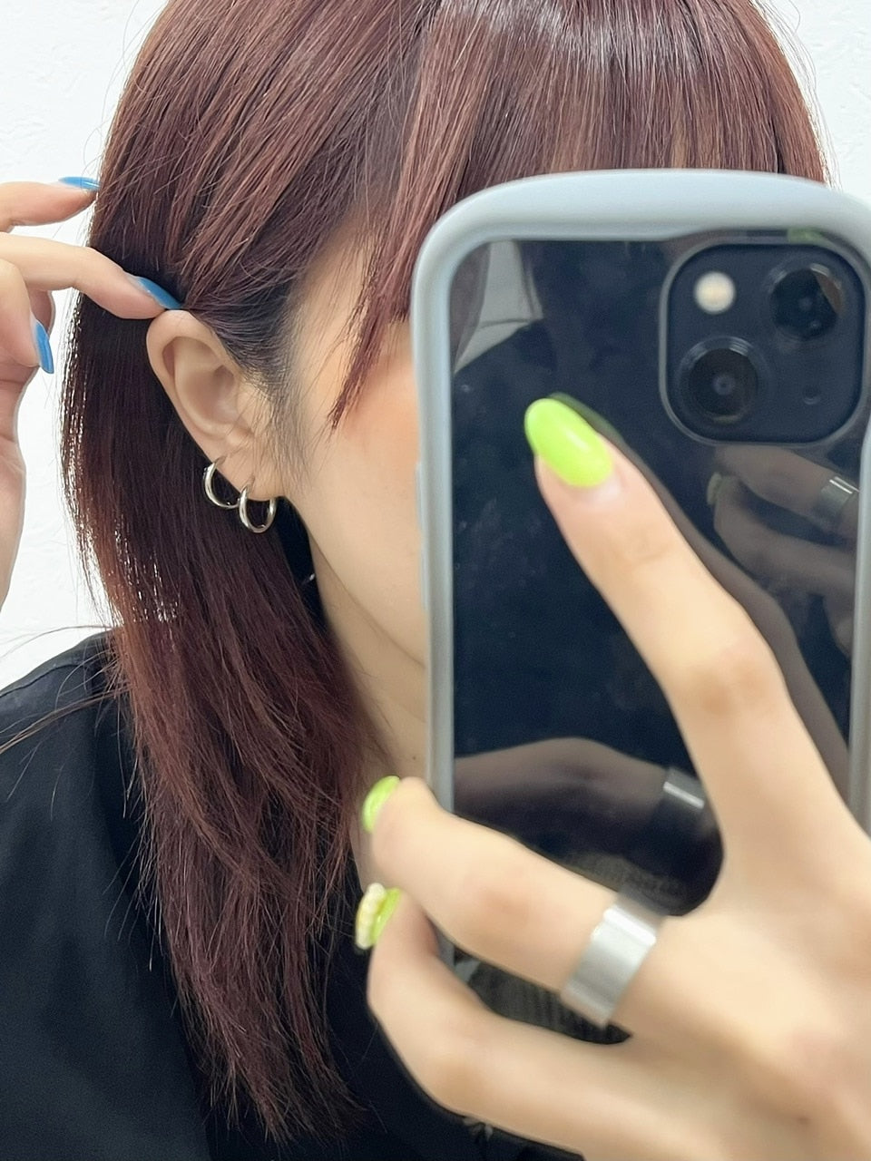 受注制【Never mind the XU】simple pierced earrings / 【ネバーマインドザエックスユー】シンプルリングピアス