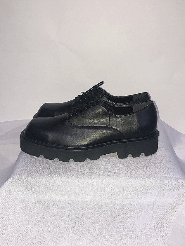 受注制【Chikashitsu +】square toe shoes