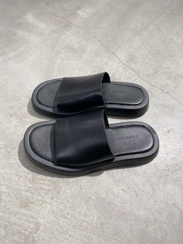 受注制【Chikashitsu +】design leather sandal (2color)