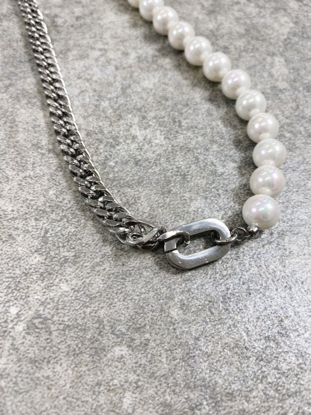 受注制【Chikashitsu +】switch pearl chain necklace