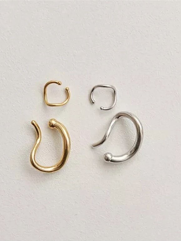 受注制【Chikashitsu +】double ear cuff (2color)