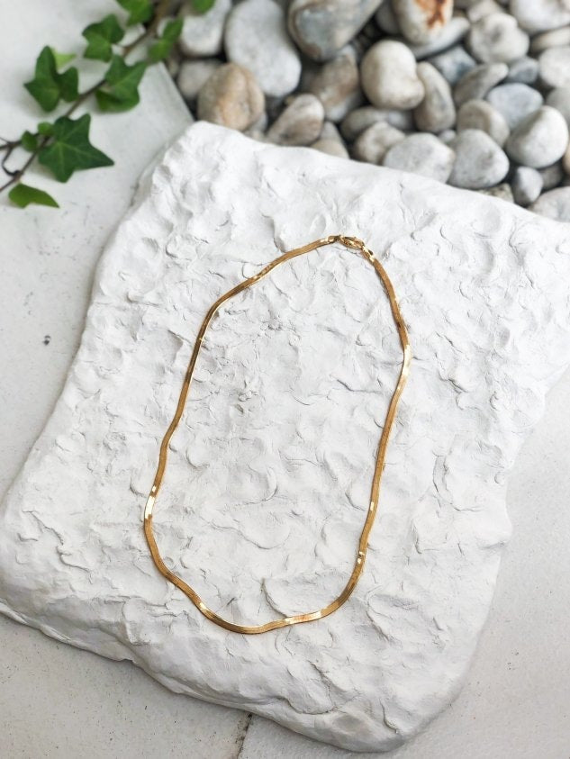 【Chikashitsu +】snake chain necklace (2color)