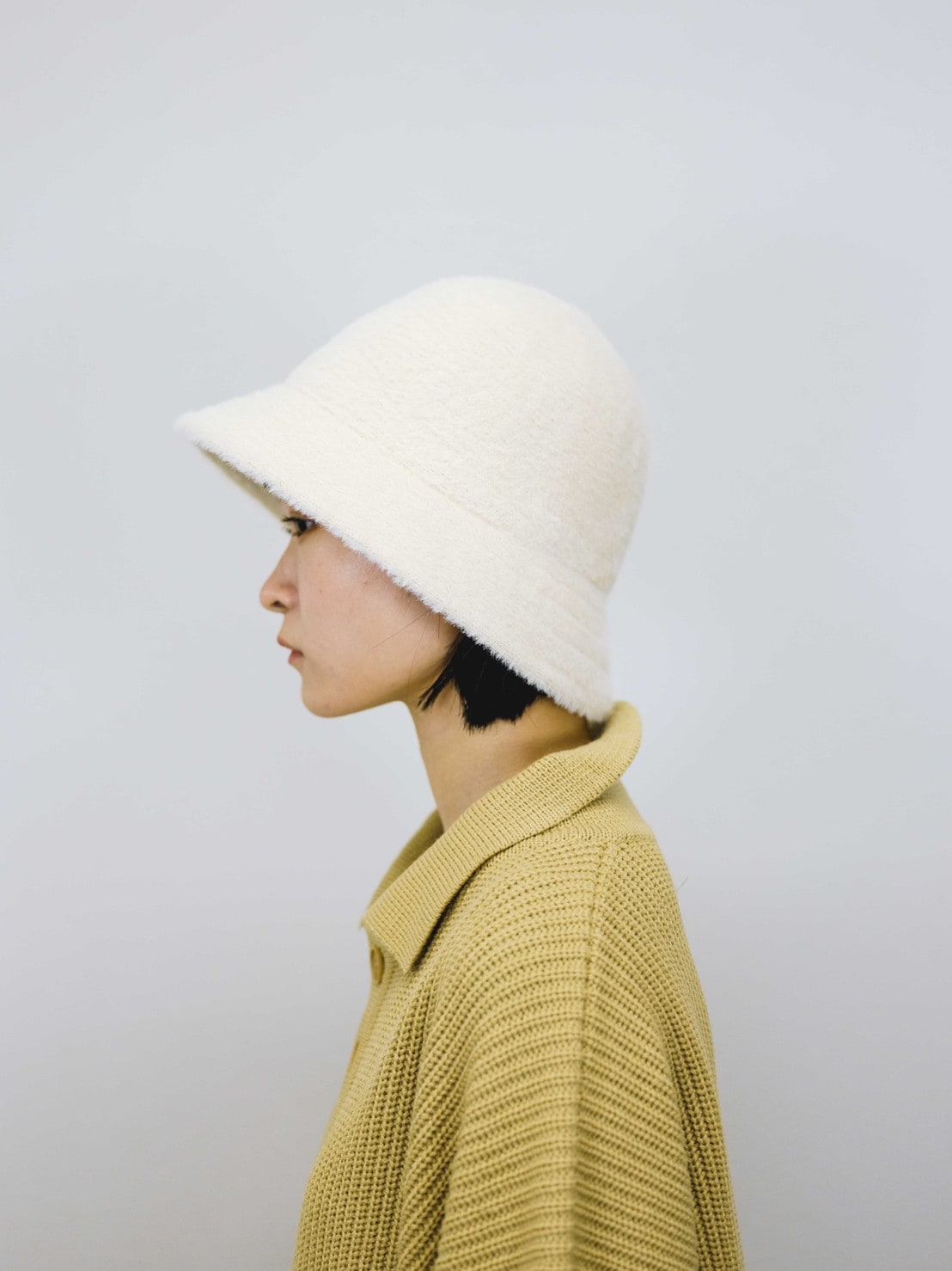 受注制【Chikashitsu +】knit bucket hat (2color)