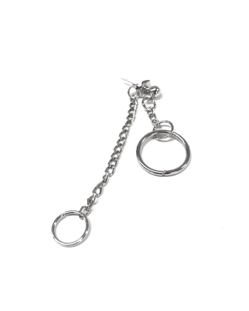 国際配送【Never mind the XU】design pierced earring 5 / 【ネバーマインドザエックスユー】デザインフープピアスシルバーピアス