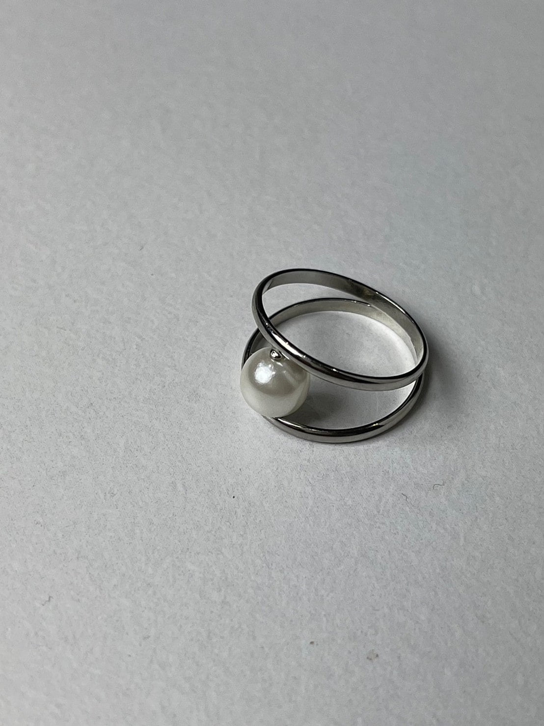【Chikashitsu + 】pearl design ring (2color)