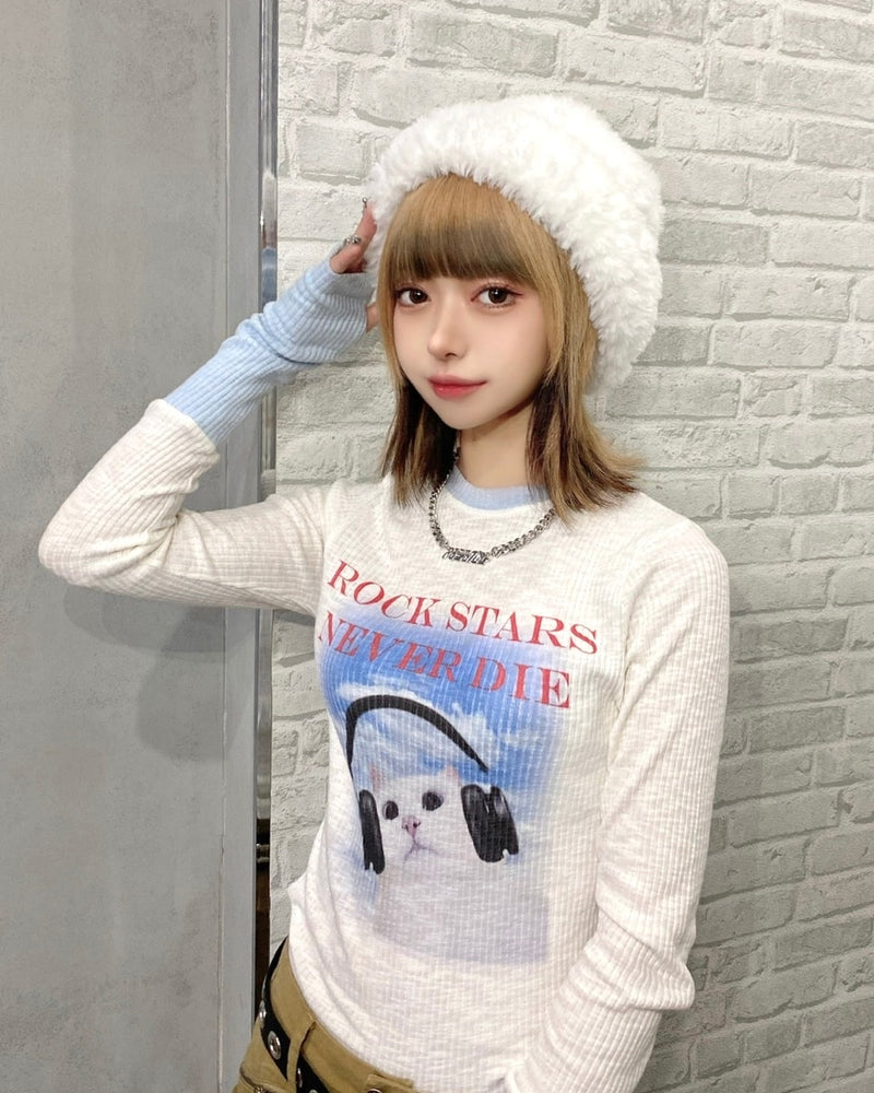 受注制【Never mind the XU】fur beanie (2color)