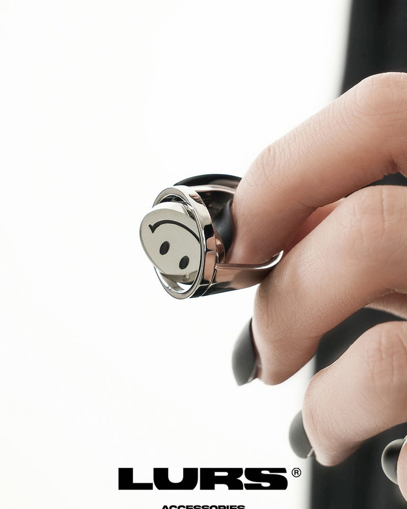 【LURS】Flip the smiley face ring