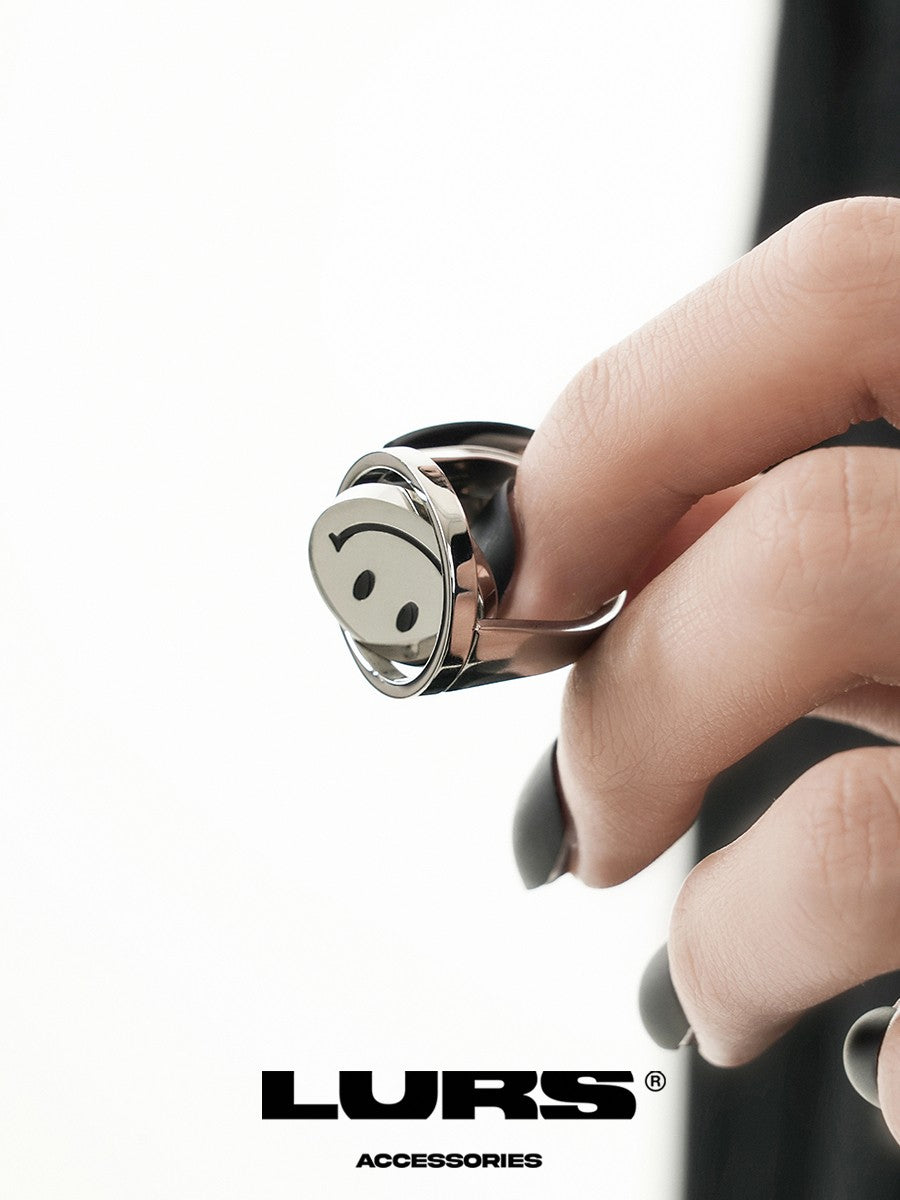 【LURS】Flip the smiley face ring