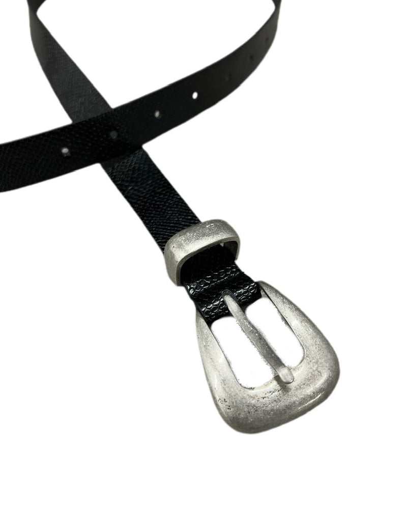 受注制【Chikashitsu +】design buckle leather belt