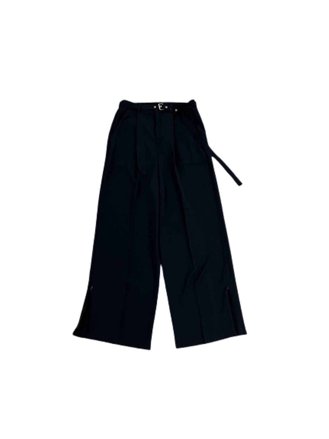 受注制【Chikashitsu +】set up zipper belt slacks (2color)