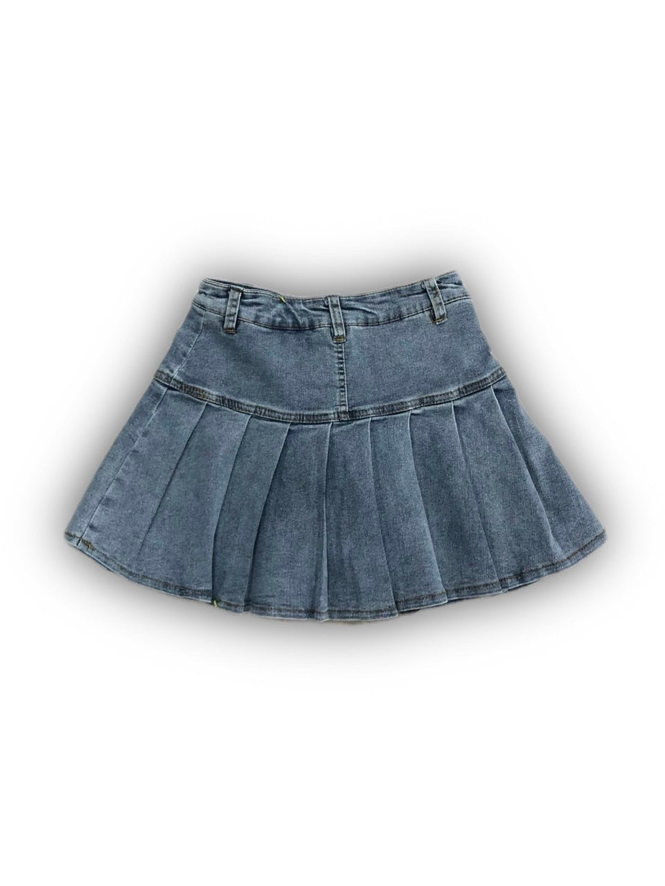 受注制【Never mind the XU】button pleats denim skirt (2color)