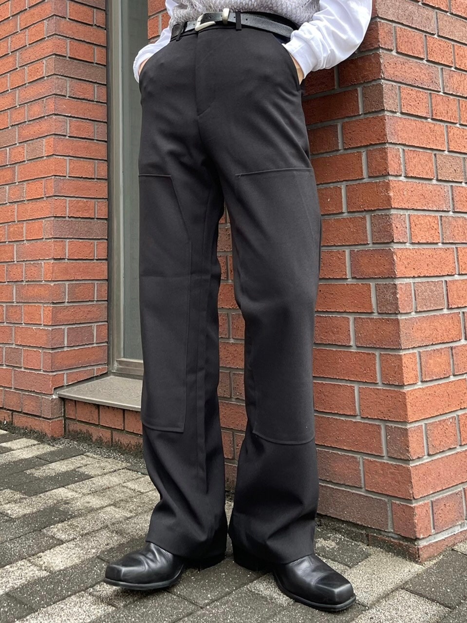 受注制【Chikashitsu +】set up design slacks (2color)