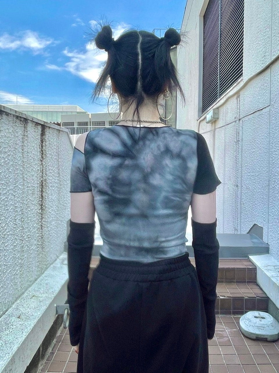 受注制【Never mind the XU】rib arm warmer (2color)