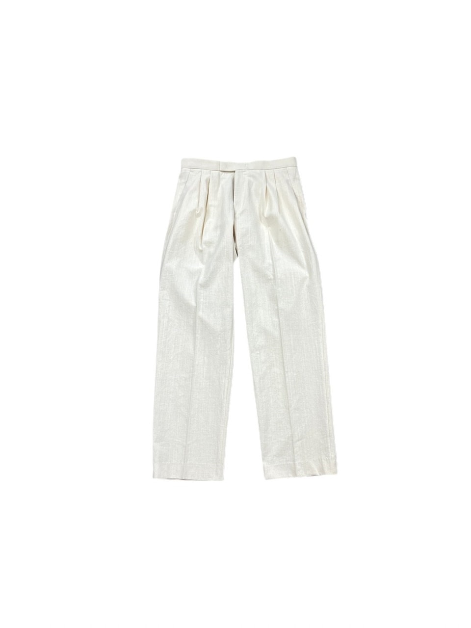 受注制【Chikashitsu +】set up linen slacks (2color)