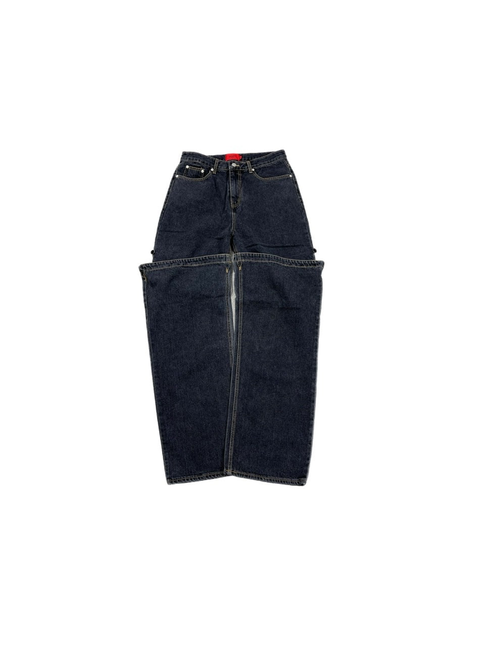 受注制【Chikashitsu +】docking 2way denim pants