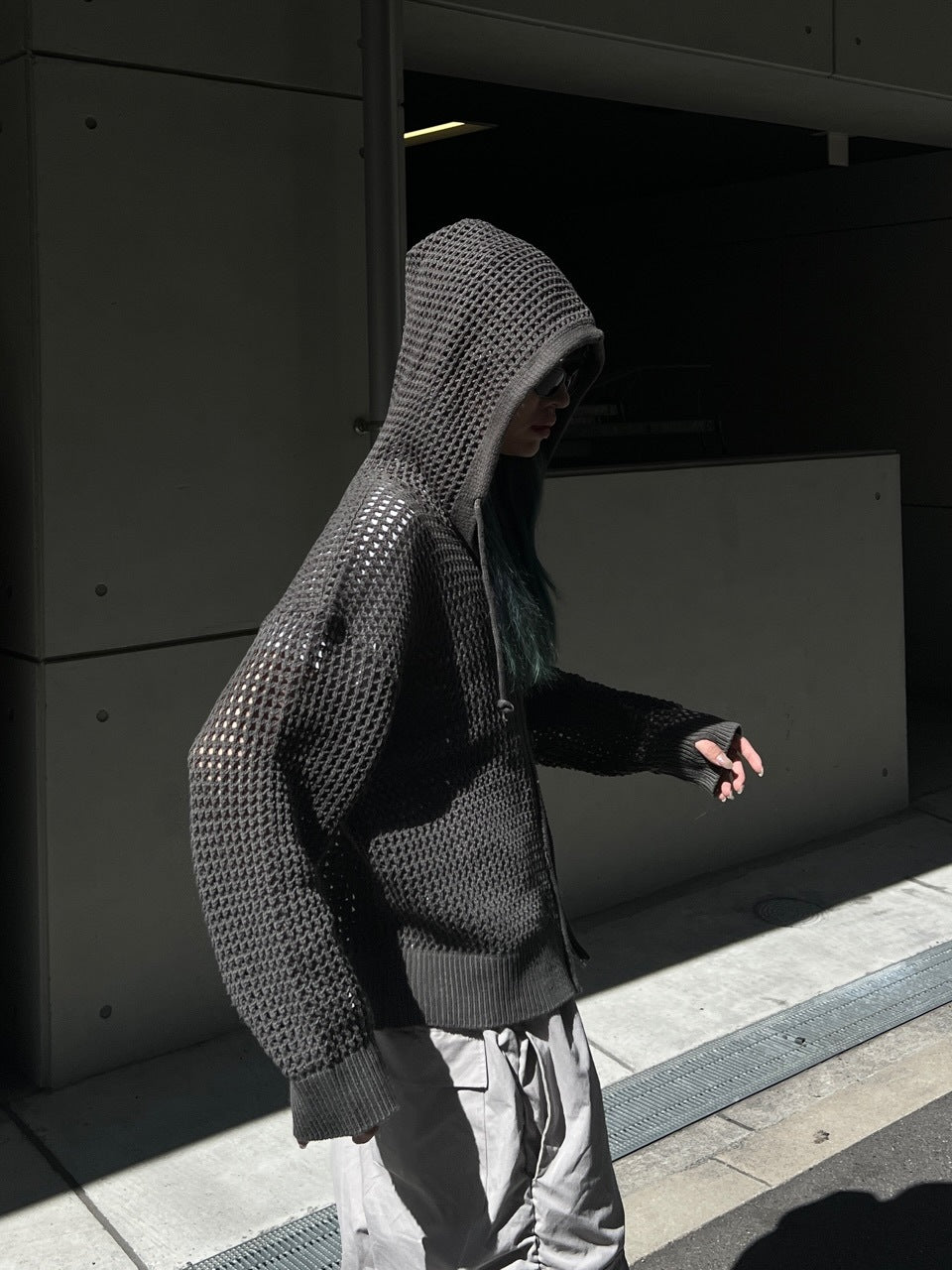 受注制【Chikashitsu +】mesh zip hoodie (5color) / 【チカシツプラス】メッシュ長袖ジップパーカー